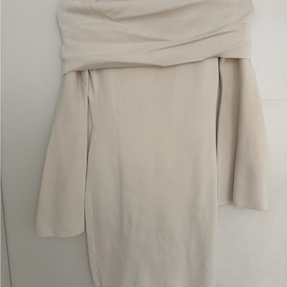 Chic Off-Shoulder Cream Sweater
